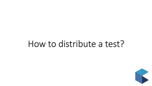 How to distribute a CubeGO test?